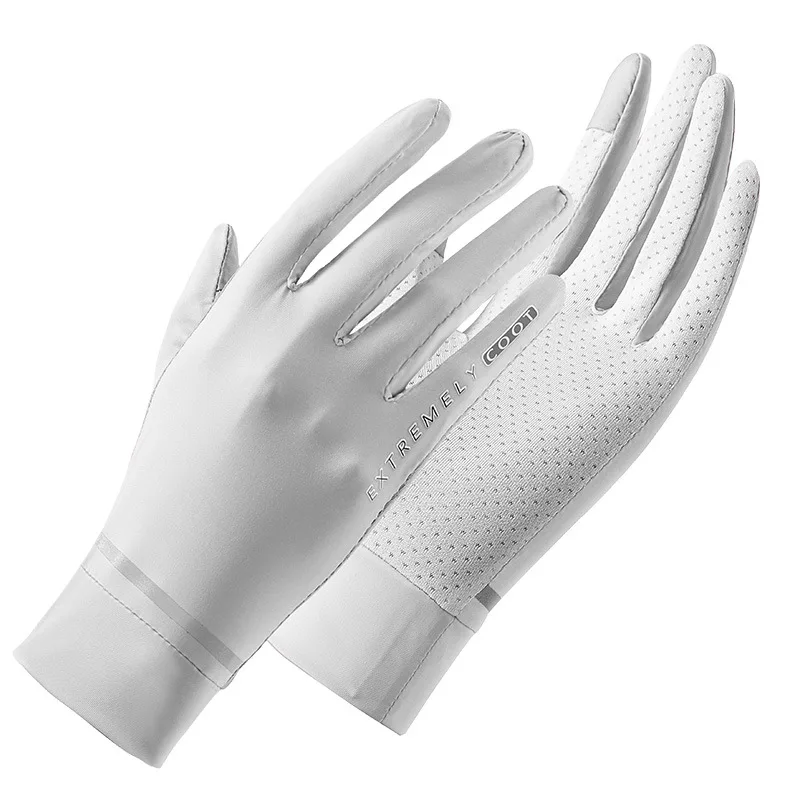 Women Gloves Summer Anti-UV Sunscreen Ice Silk Thin Gloves Mesh Breathable gloves for Driving cycling fishing bike sports Gloves