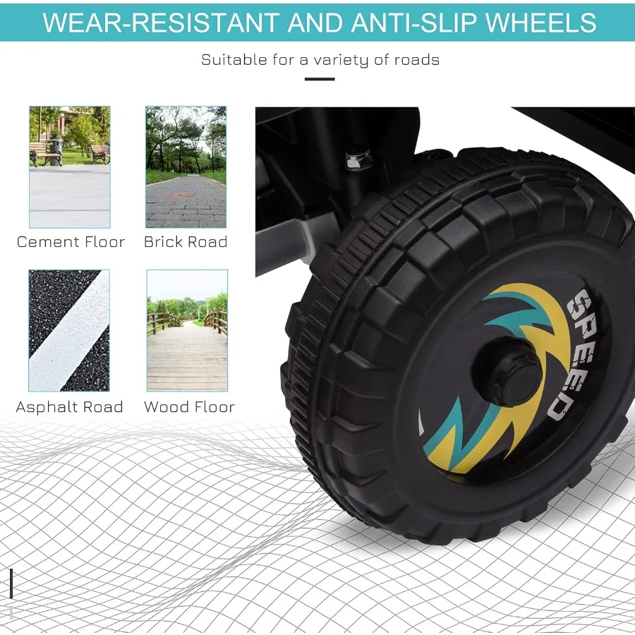 6V Kids ATV 4-Wheeler Ride on Car, Electric Motorized Quad Battery Powered Vehicle with Forward/Reverse Switch for 18-36 Months