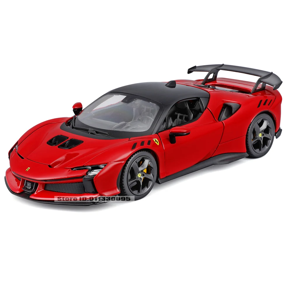 Bburago 1:24 Ferrari SF90 XX STRADALE alliage véhicule de luxe moulé sous pression voitures modèle jouet Collection cadeau cadeau d'anniversaire pour garçon