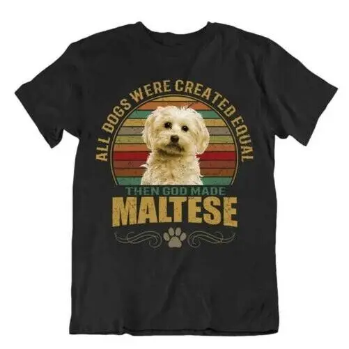 Cane Maltese T-Shirt Carino Regalo Per Animali Amanti Migliore Amico Annata Cool