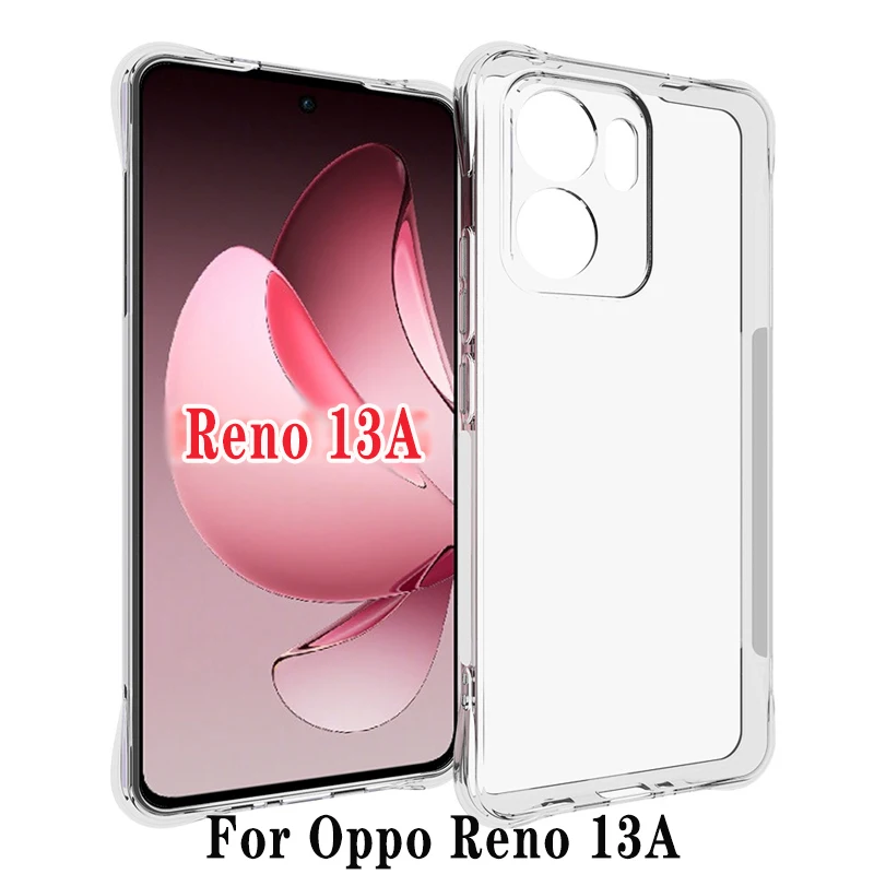 Oppo Reno13 A Jap CPH2699 Case Air Cushion Shockproof Airbag Clear Silicone TPU Back Cover Soft Case for Oppo Reno 13A Reno13A