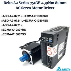 Delta A2 750W Servo Motor Driver Kit ASD-A2-0721-L ECMA-C10807RS ECMA-C10807SS Brake 0.75KW 220V 3000rpm Incremental Encoder