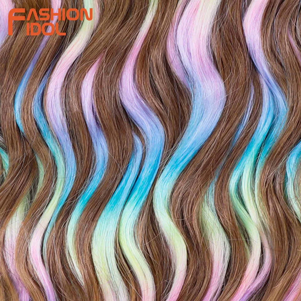 موضة المعبود 24 بوصة 300 جرام آنا موجة المياه تويست الكروشيه الشعر الاصطناعية جديلة الشعر أومبير قوس قزح موجة عميقة تجديل الشعر التمديد