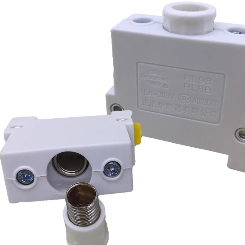 20PCS RL8B-16 fuse base RL8B RL98 RL98-16 16A 380V rail mount D01