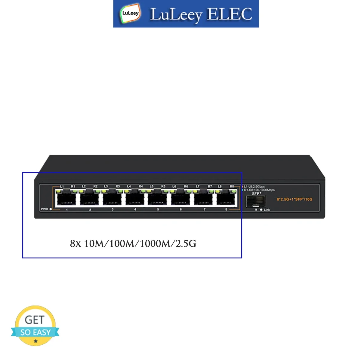 Imagem -05 - Switch Ethernet Plug And Play Auto Mdi Mdix sem Gerenciamento ac 100240v 2.5g Rj45 Sfp Plus Poe Port 10m 100m 1000m 30w