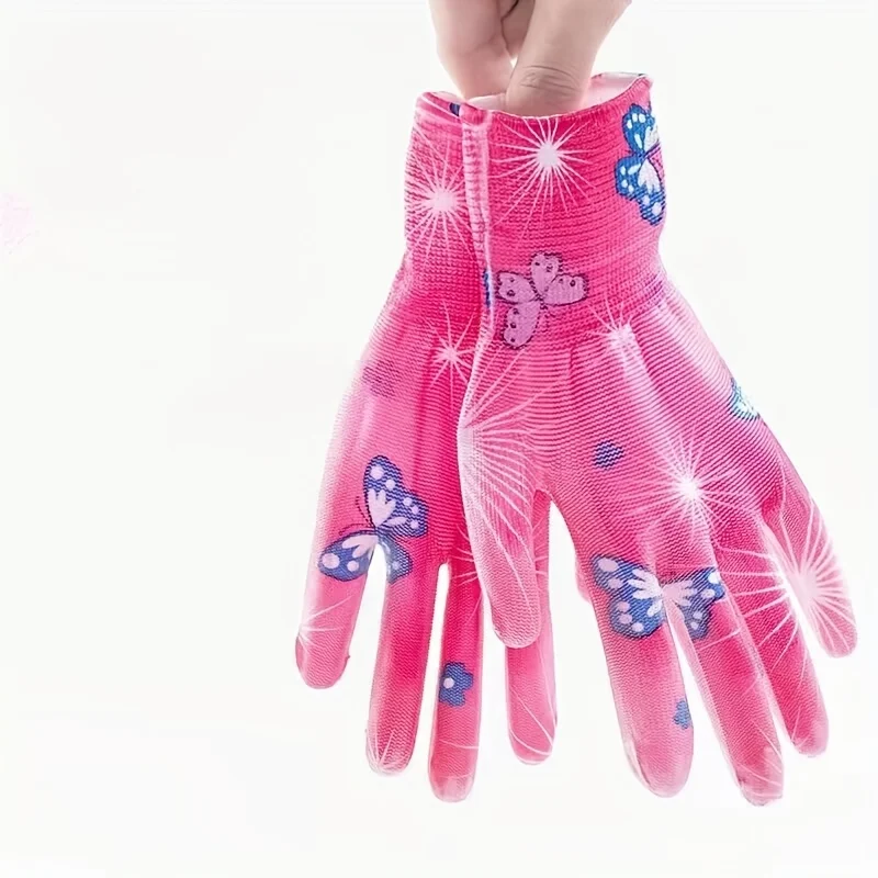 8/12/18 Pieces Women's Gloves, Breathable All-Season Nylon Gloves, Multi-Functional Printed Gloves, One Size Random Color