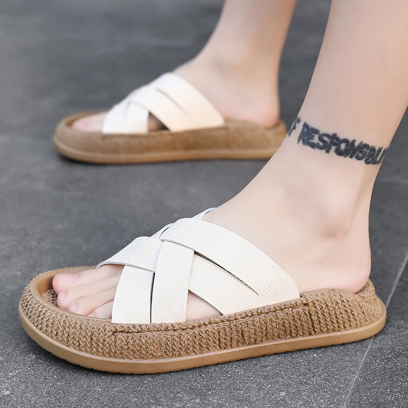 

Summer Recommended Men Casual One-Strap Lightweight Beach Slippers