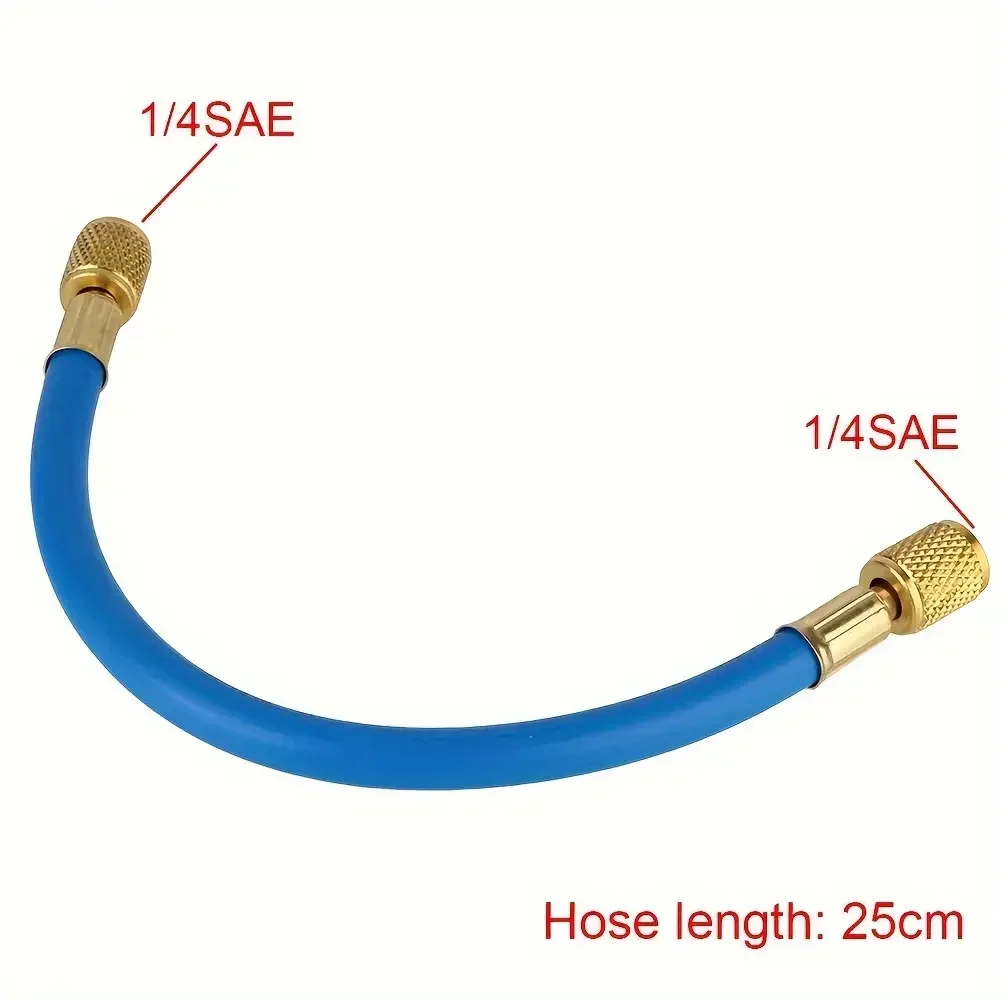 Auto Condensation Hoses Coolant Refill Tool 1/4in SAE Coupler Replace Tool R12 R22 Low Pressure for Motorcycle Car