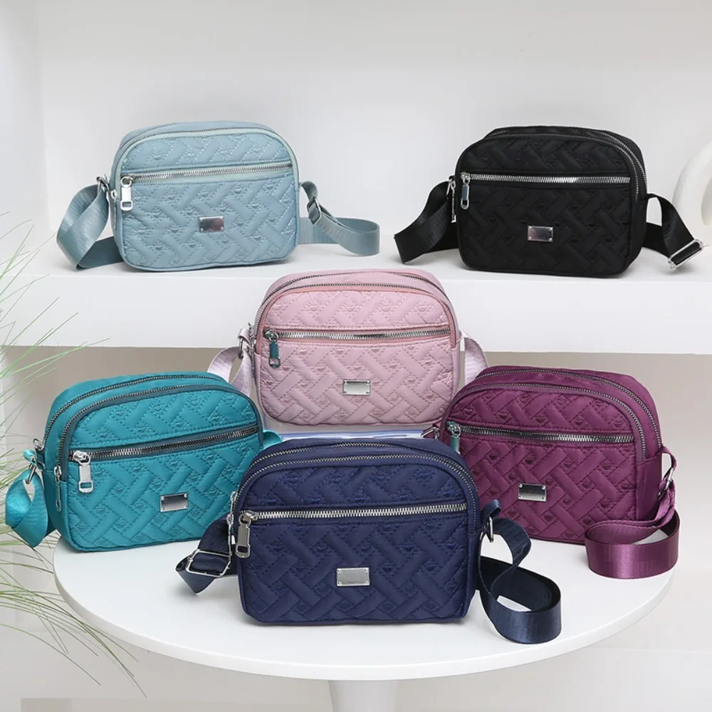 Small Bags for Women 2024 Casual Lightweight Messenger Bags Multi-pocket Vintage Oxford Cloth Crossbody Bags Female Handbags