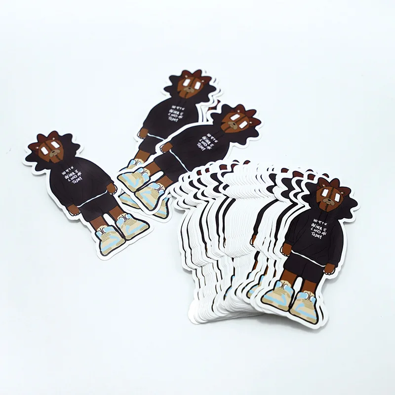 Custom Individual Die-Cut Cute Cartoon Stickers PVC Waterproof Outdoor Car Laptop Labels with Personalized Logo Colorful