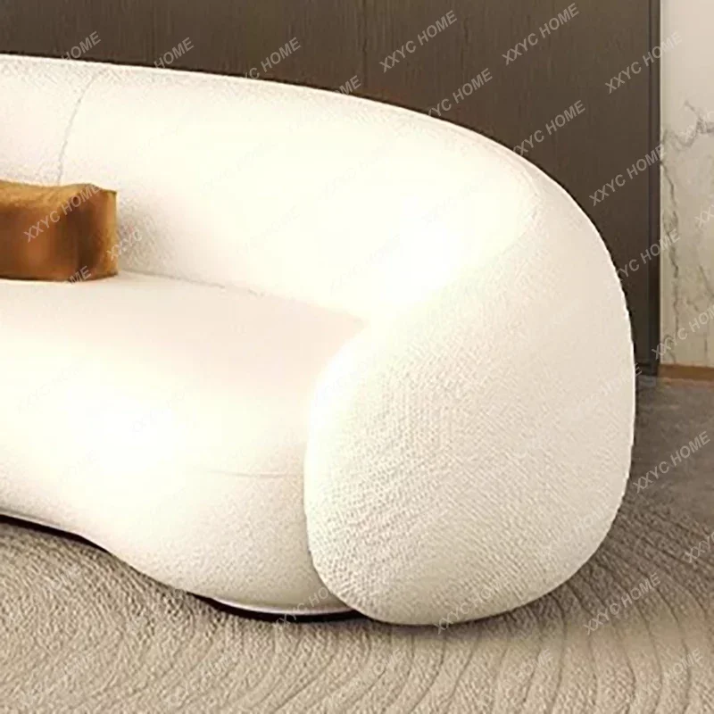 White Big Living Room Sofas EuropeCurved Nordic Living Room Sofa Home use Luxury Sofy  Home Furniture