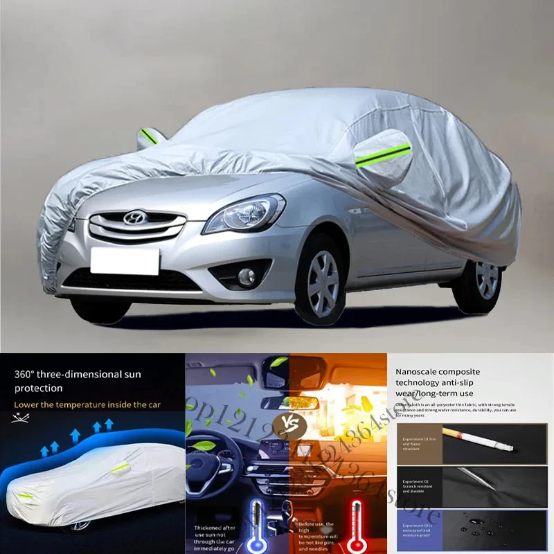 

Автомобильный чехол с защитой от снега, пыли и УФ-лучей для Hyundai-Accent- Auto, защита от краски и дождя, 210t, автомобильный чехол, защита