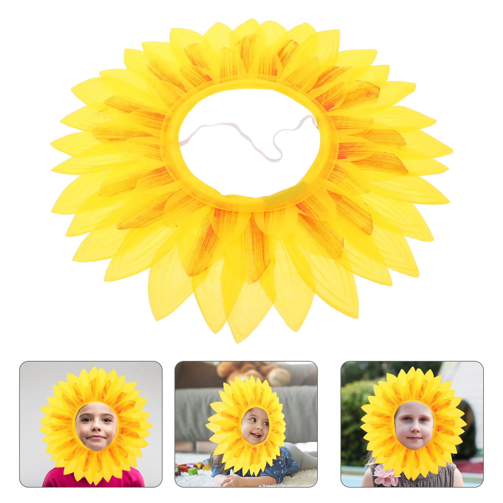 Sunflower Headgear Cosplay Hat Girls Outfits Headband Costume for Kids Funny Pickle Daisy