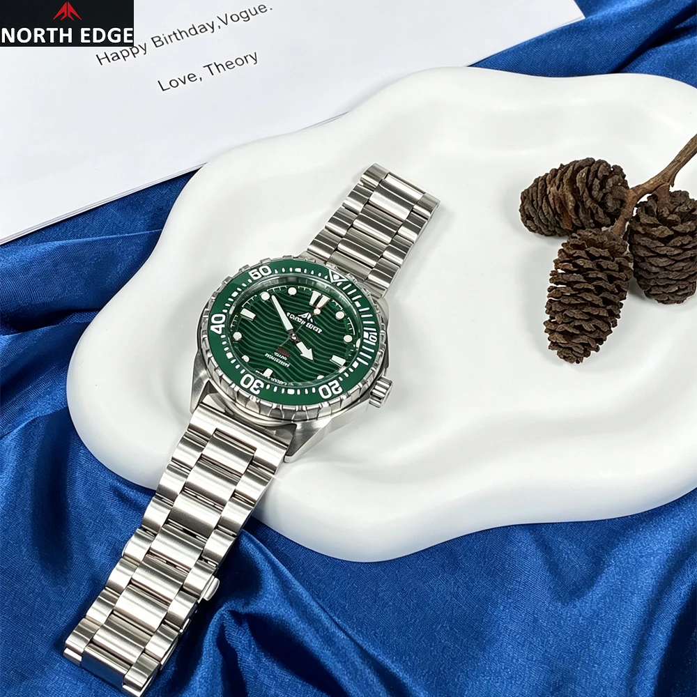 Compass Watch Luxury - นาฬิกาข้อมือผู้ชาย NORTH EDGE TRITON หรูหรา ระบบควอตซ์พลังงานแสงอาทิตย์