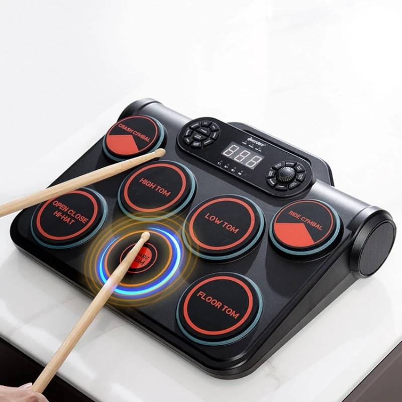 Portable electric drum charging desktop set drum batting board batting pad mobile phone backing track smart running field