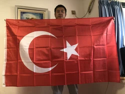 Bandera Turquía 150x90cm – Bandera nacional turca de poliéster
