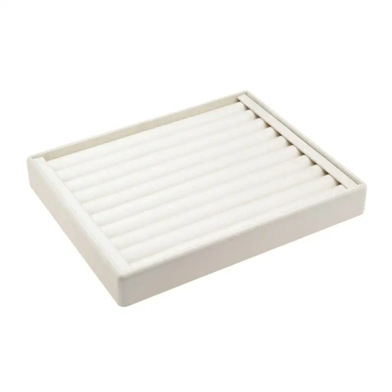 A52E Hochwertiges Multi-Ringhalter-Tablett aus Leder, 20 x 25 für professionelle Präsentation und persönliche Sammlung – Detail 4
