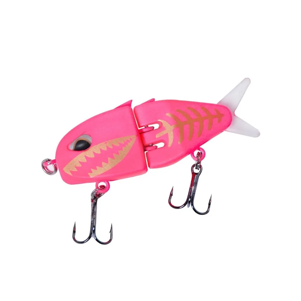 Deep Diving 2Segment Fishing Lures 3D Printed 6cm/6.5g Bionic Bait 3d Eyes Lifelike Eyes Plastic Hard Crank lure