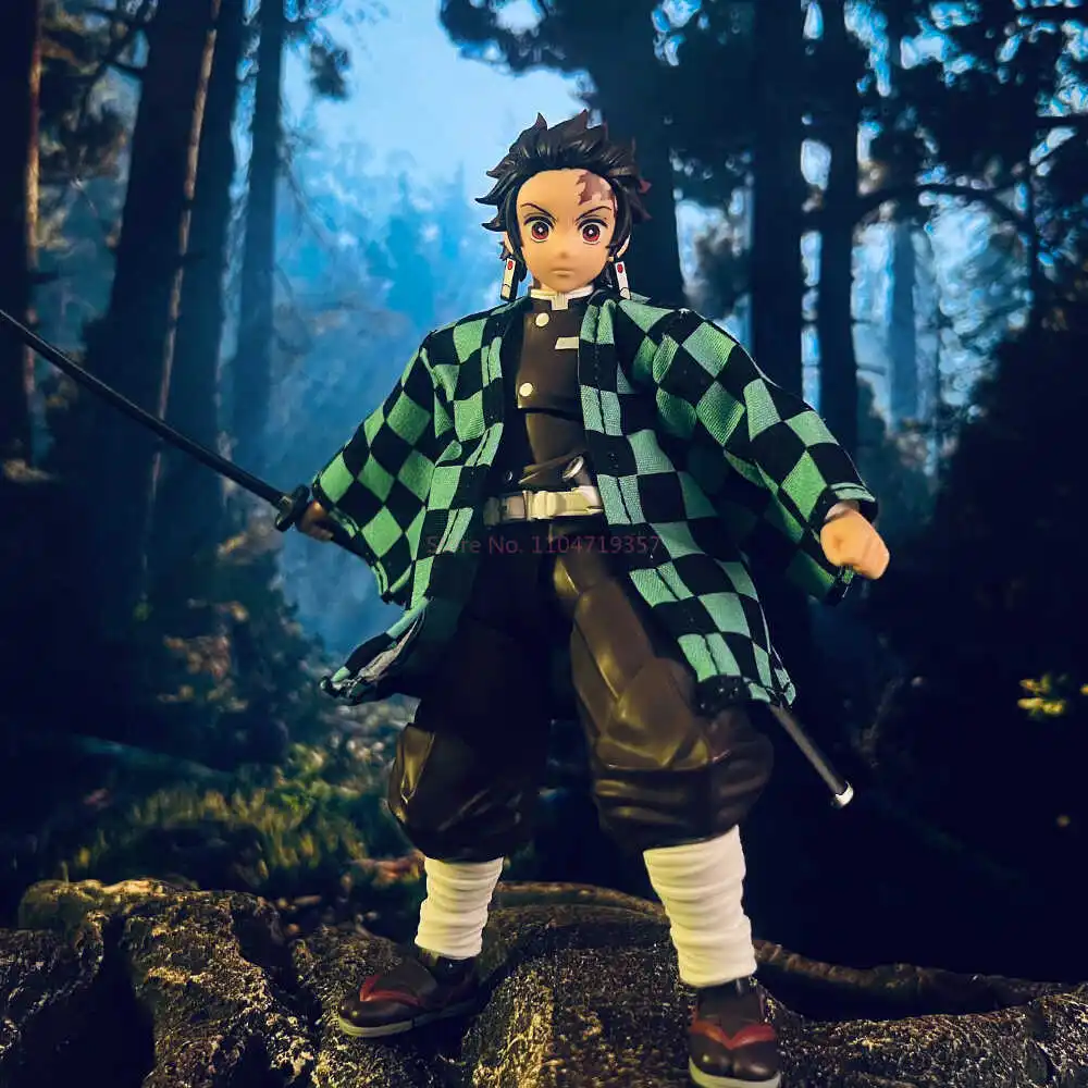 1/12 Kamado Tanjirou Vlam Plaid Windjack Tomioka Giyuu Uitloop Bijpassende Kleur Speelgoed Accessoire Voor Shf Anime Demon Slayer Doek