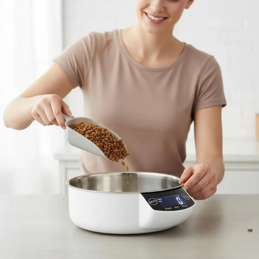 Detachable Stainless Steel Electronic Bowl Scale LCD Display Accurate Food Bowl Scale Battery Powered Conversion Units