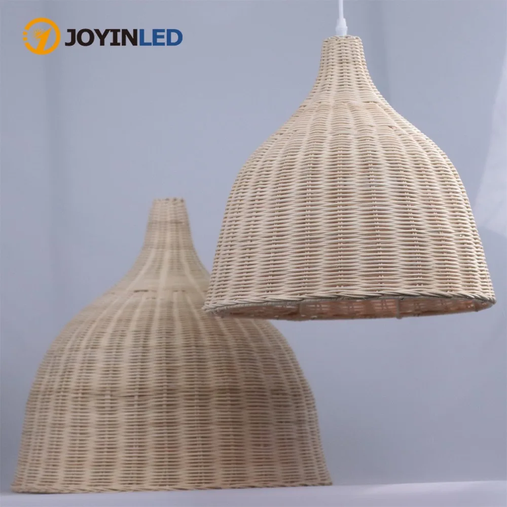 

JOYINLED современная люстра из ротанга ручной работы, бамбуковый подвесной потолочный светильник E27, ретро освещение для дома, спальни, люстра 220 В
