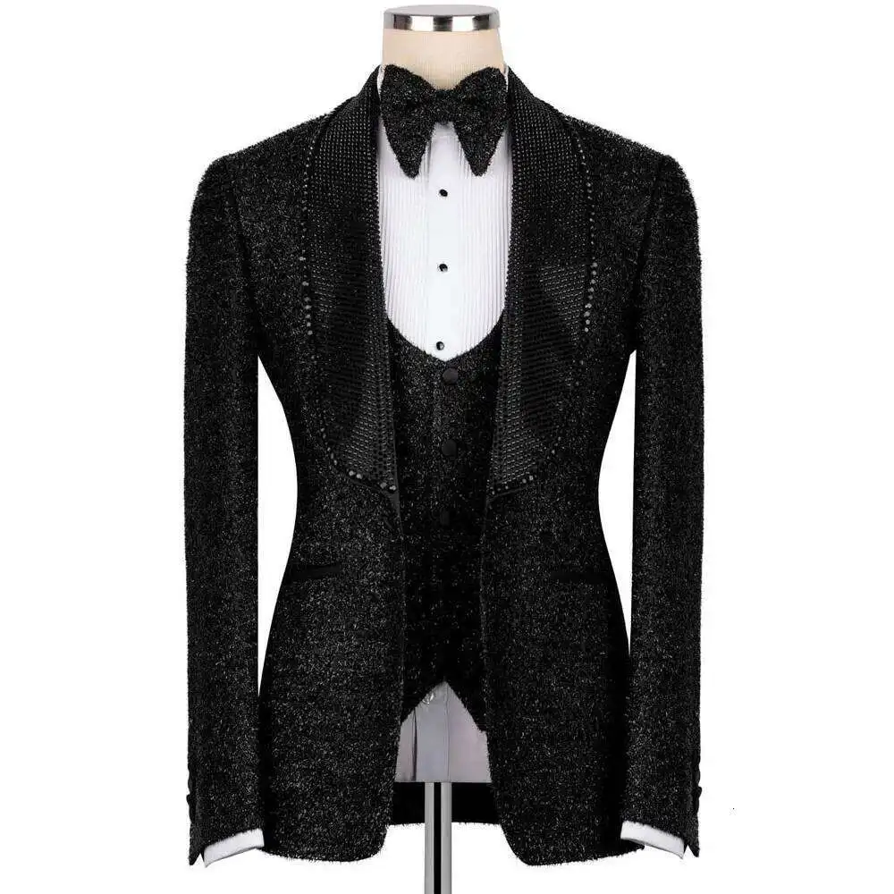 

Мужской костюм Bling для свадебного банкета, танцев, выпускного вечера, рождественского праздника, мужской пиджак в китайском стиле