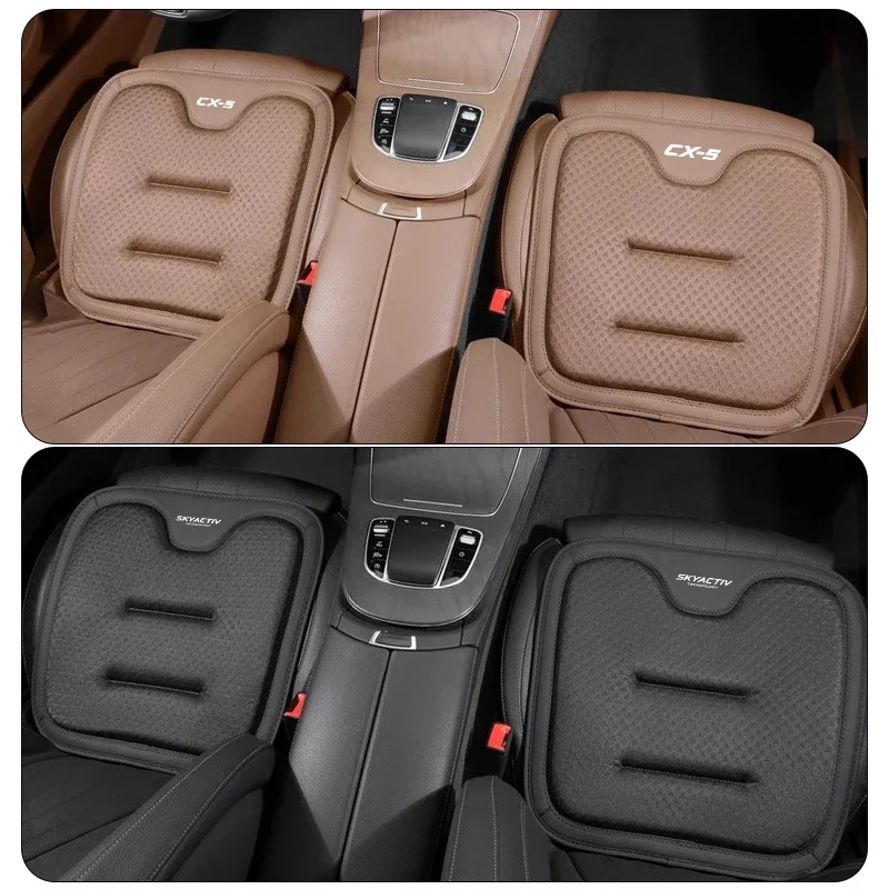 Funda de cuero para asiento de coche, cojín antideslizante para asiento de coche, esponja de alto rebote, para Mazda Skyactiv CX3 CX5 CX8 3 Axela 6 Atenza