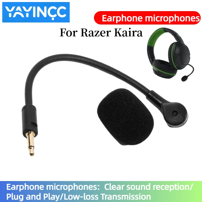 

YAYINCC Replacement Gaming Mics 3.5mm Game Microphone For Razer Kaira headset Clear sound reception / plug and play MIC