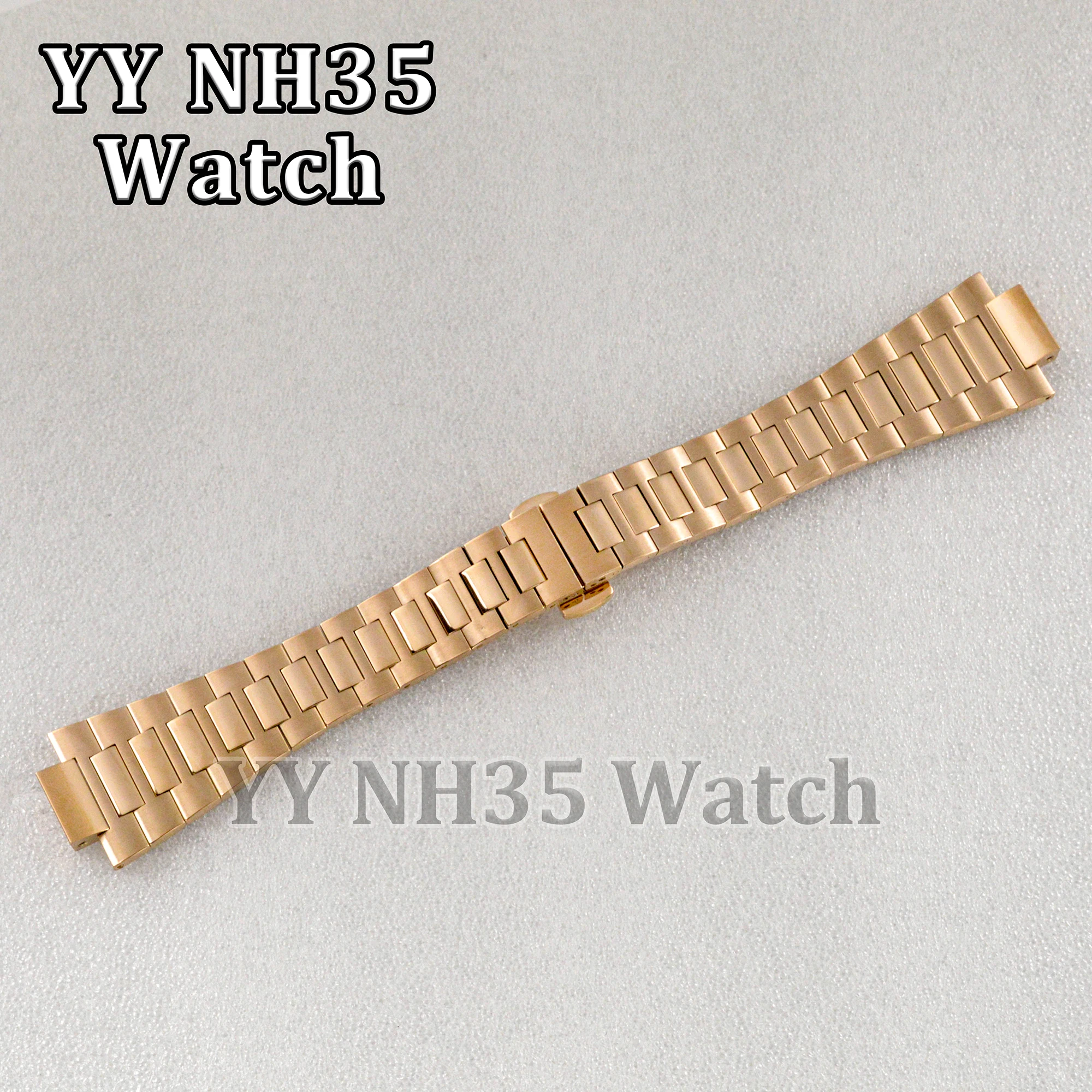 

Ремешок для часов 25 мм с застежкой-бабочкой, браслет для корпуса Nautilus, твердый браслет из нержавеющей стали, подходит для механических механизмов NH35/NH36