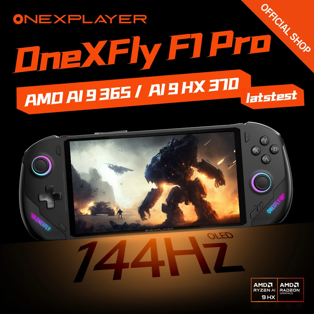 Latest Onexplayer ONEXFLY F1 PRO AMD AI 9 365 AI 9 HX370 7 Inch Wins Gaming Console Handheld Console Notebook Laptop Portable