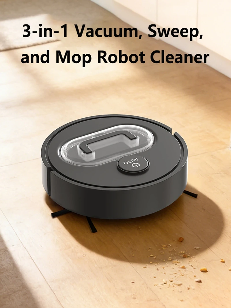 Automatischer Kehrroboter 3-in-1 Geräuscharm Ultra Dünn USB Wiederaufladbarer Staubsauger Mit Staubbehälter Mini-Reinigungsmaschine für Zuhause – Detail 1