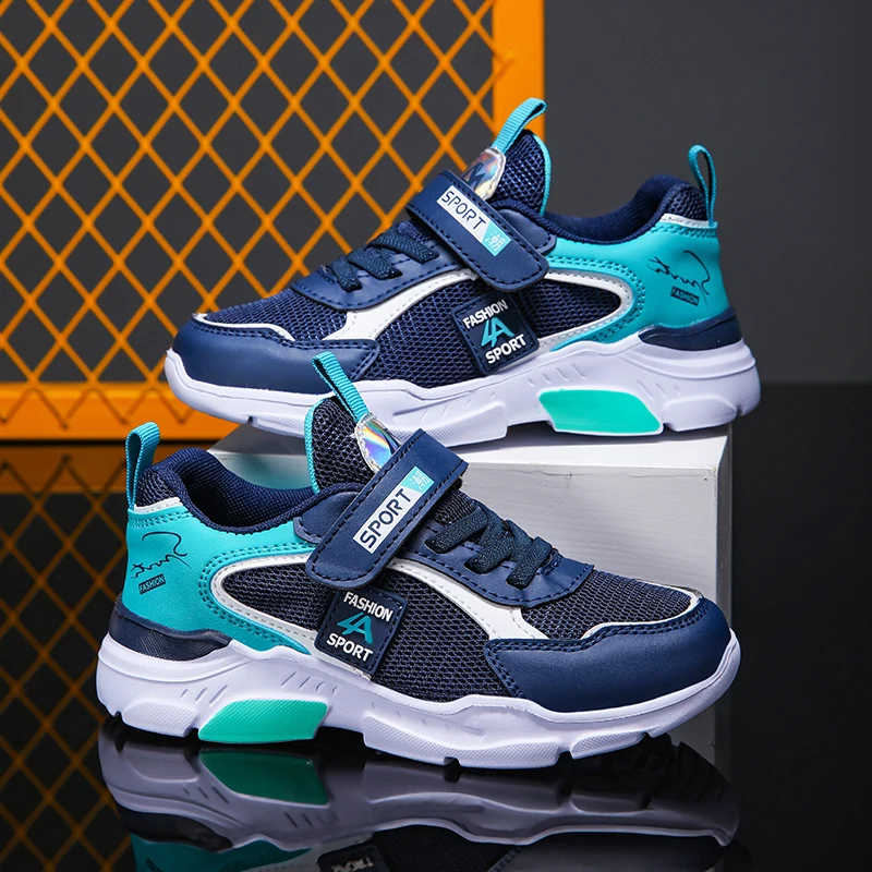 

Summer Daily Lifestyle Athletic Sneakers Kids Vent Mesh Breathable Shockproof Rubber Outsole Casual Sport Footwear