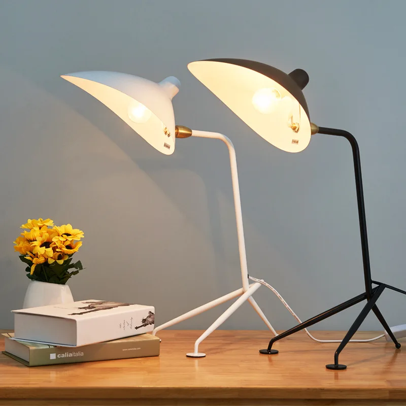 French Designer Tripod Table Lamps Desk Light for Study Reading Beside Bedroom