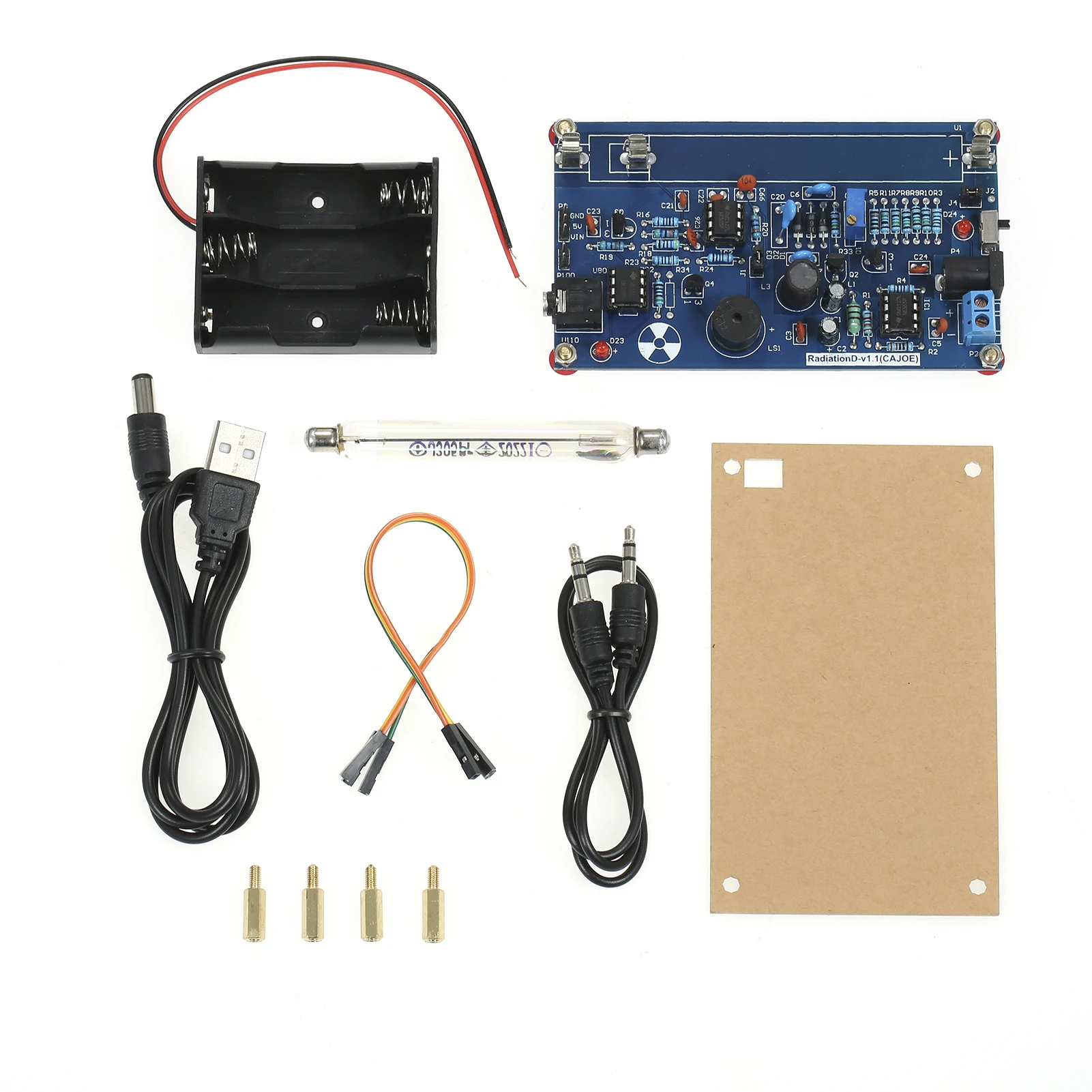 Assembled Radiation Detector System, DIY Miller Tube Tube Nuclear Radiation Detector Geiger Counter Kit Module Experimental