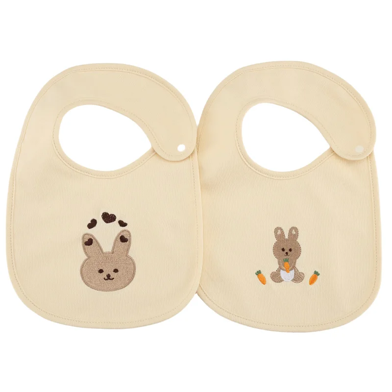 Korean Cartoon Newborn Baby Bibs Bear Rabbit Waterproof Saliva Towel Children\'s Feeding Bib Babies Accessories Cotton Burp Cloth