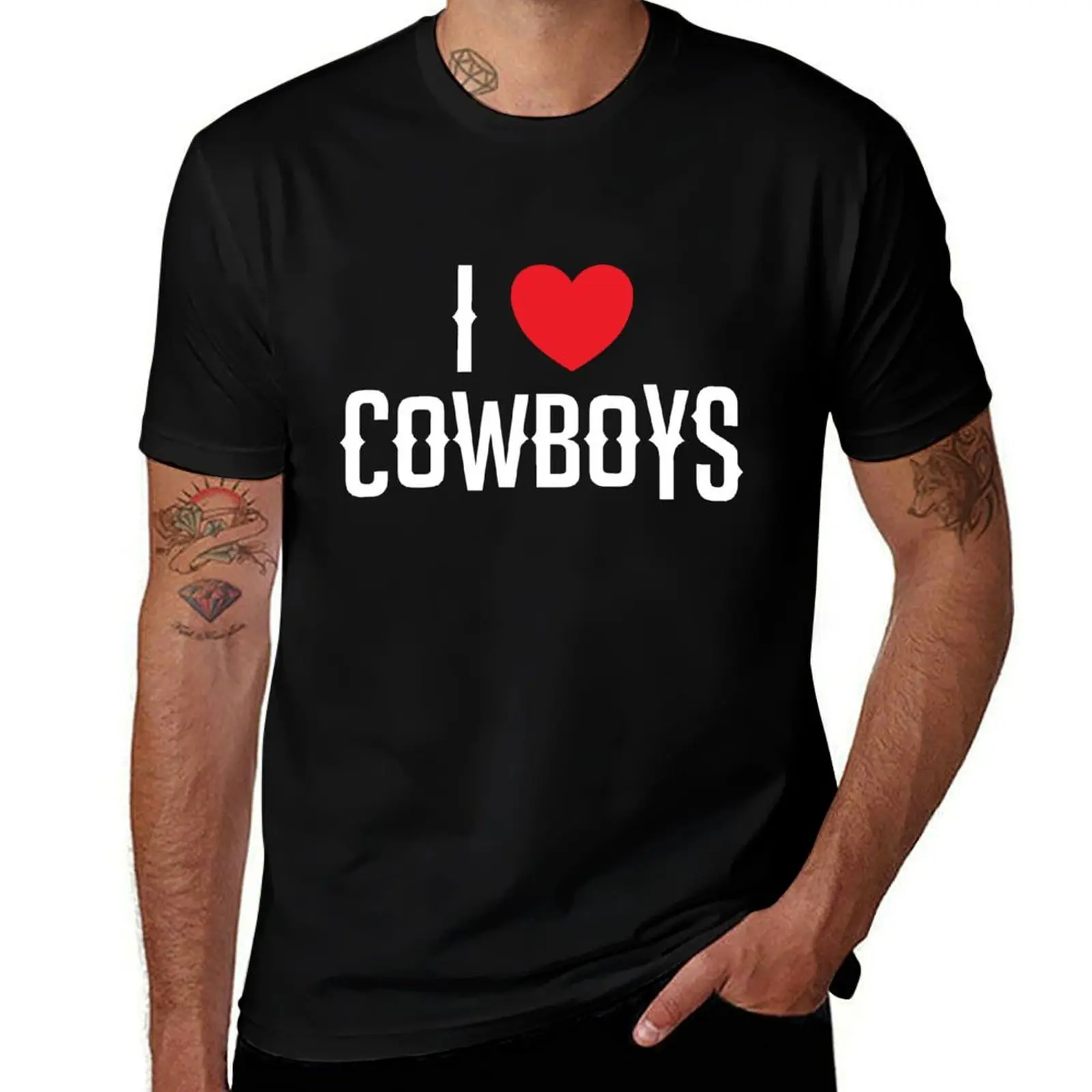 I Love Cowboys, I Heart Cowboys Shirt T-Shirt vintage graphic tee essential t shirt anime figures fitted t shirts for men