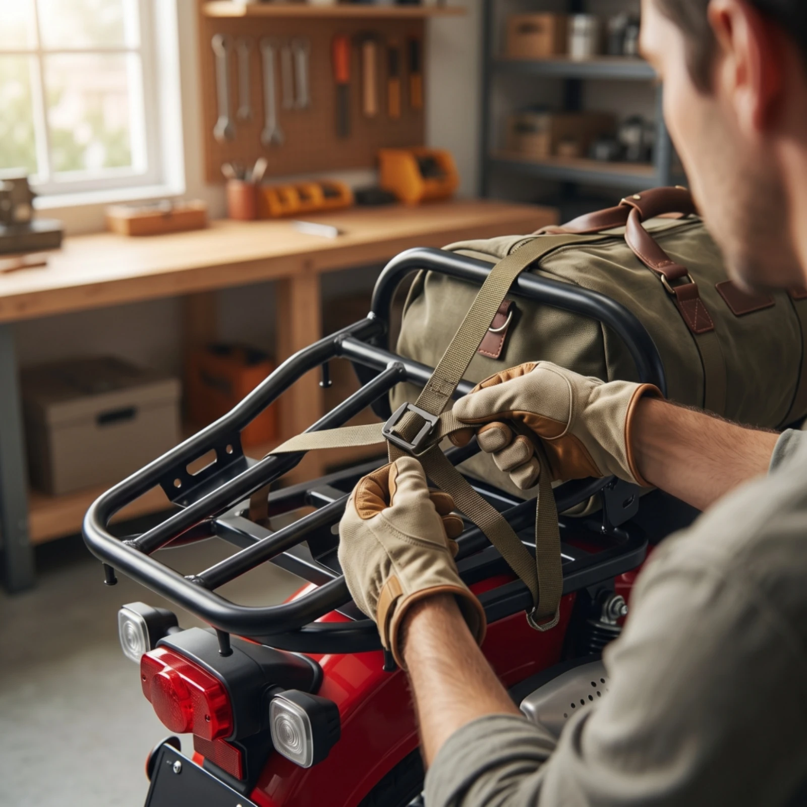 Motorcycle Rear Luggage Rack Long-Lasting Motorcycle Rear Rack Rugged Strong for Commuters, Daily Commuting