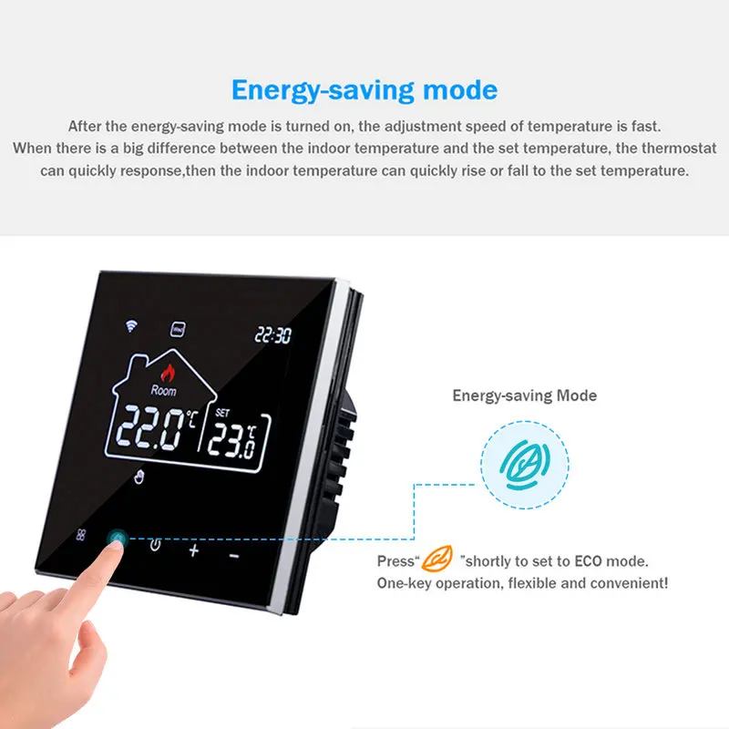 Tuya Smart Home WiFi Thermostat Water Electric Warm Floor Heating Gas Boiler Temperature Remote Controller with Google Alexa