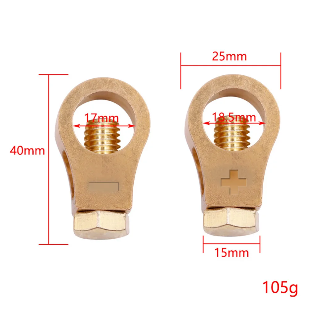 Copper Car Battery Terminal Wire Cable Clamp Top Quick Wiring Terminal Positive And Negative Pole Electrical Connector Clamp