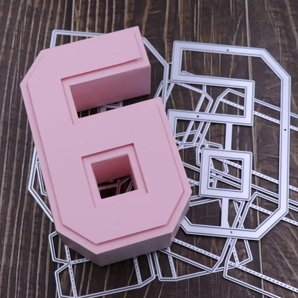 

15cm Large 3D Numbers Metal Cutting Dies for Scrapbooking DIY Manual Album Production Tool Carbon Steel Die Cuts 2025 New