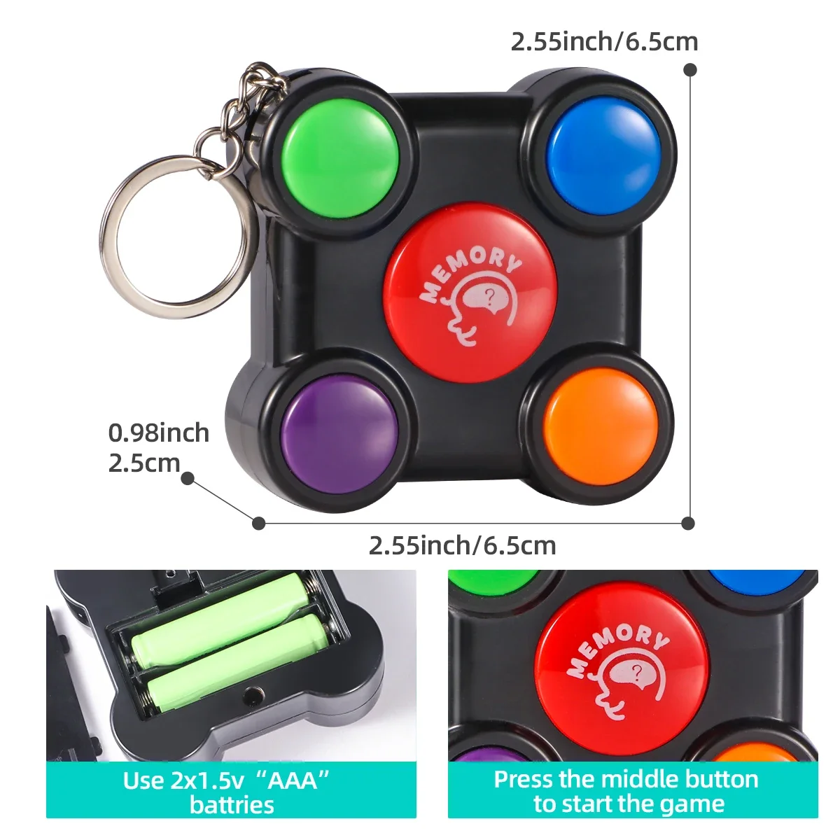 Jouets de console Puzzle créatif mini jeux de mémoire - emballage de boîte de couleur