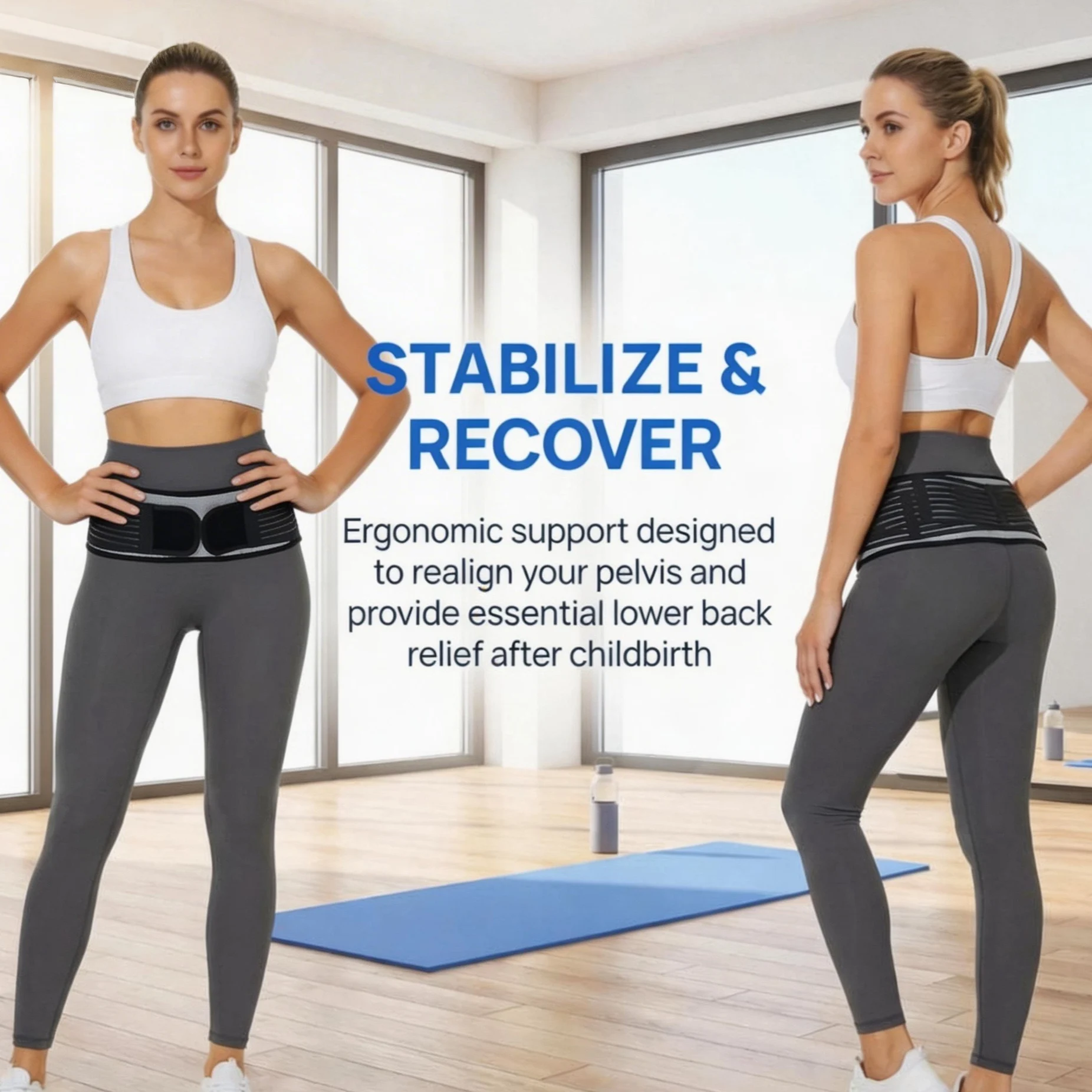 

Sacroiliac SI Joint Belt Breathable Adjustable Lumbar Lower Back Support Belt- Pain Relief for Sciatica,Pregnancy,Hip Pain