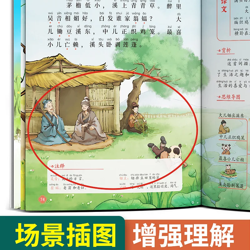 Imagem -04 - Poemas Antigos para a Escola Primária Livros de Conhecimento da Língua Chinesa para as Notas um Dois e Três Essencial 75 Mais 80