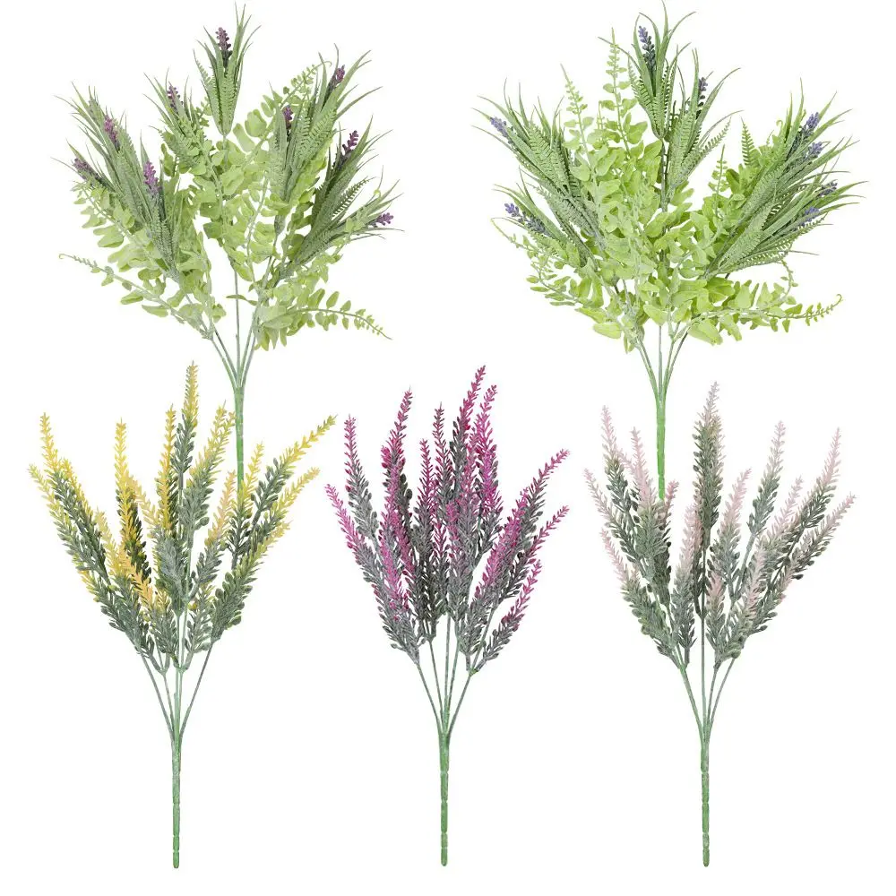 Photo Props Shopwindow Ornament Home Decor Lifelike Fern Greenery Simulation Hyacinth Plants Wall Artificial Lavender Flower