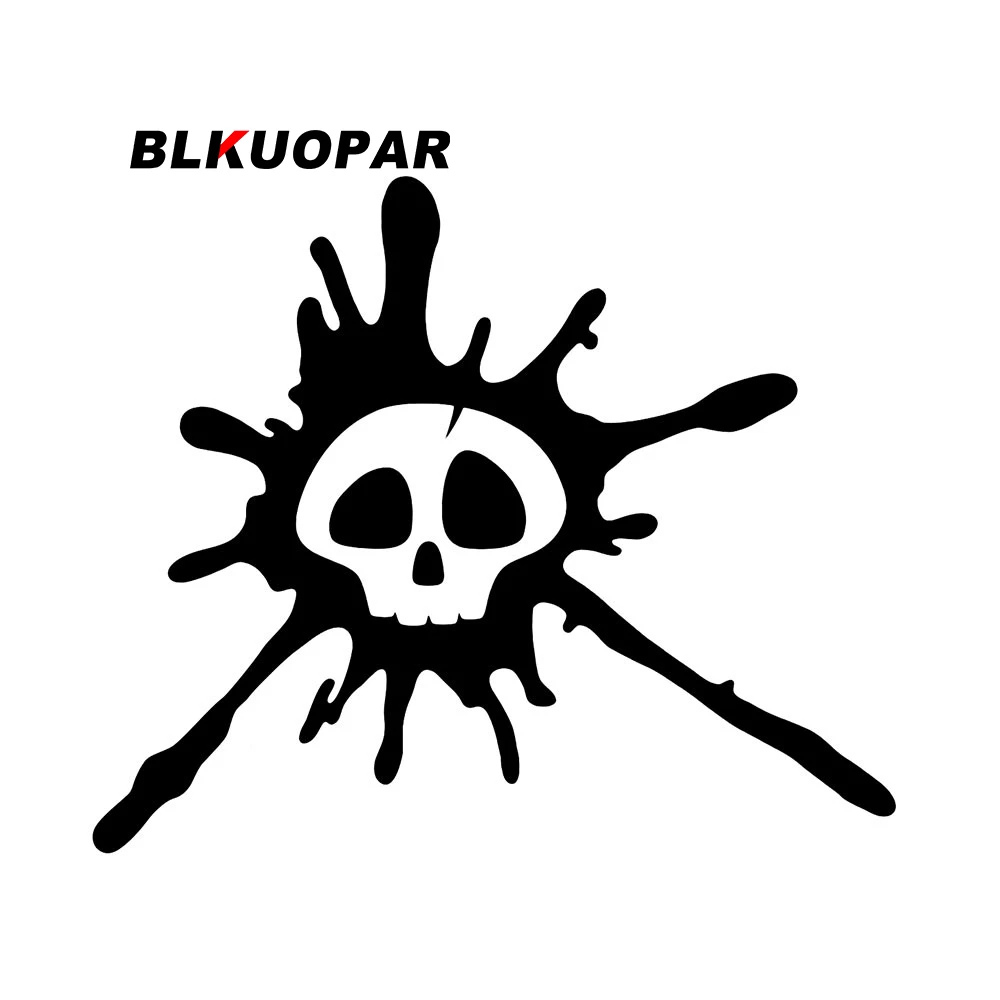 BLKUOPAR Skull Splatter Car Sticker Scratch-proof Funny Simple Creative Waterproof Decal Helmet Trunk Windshield Decoration