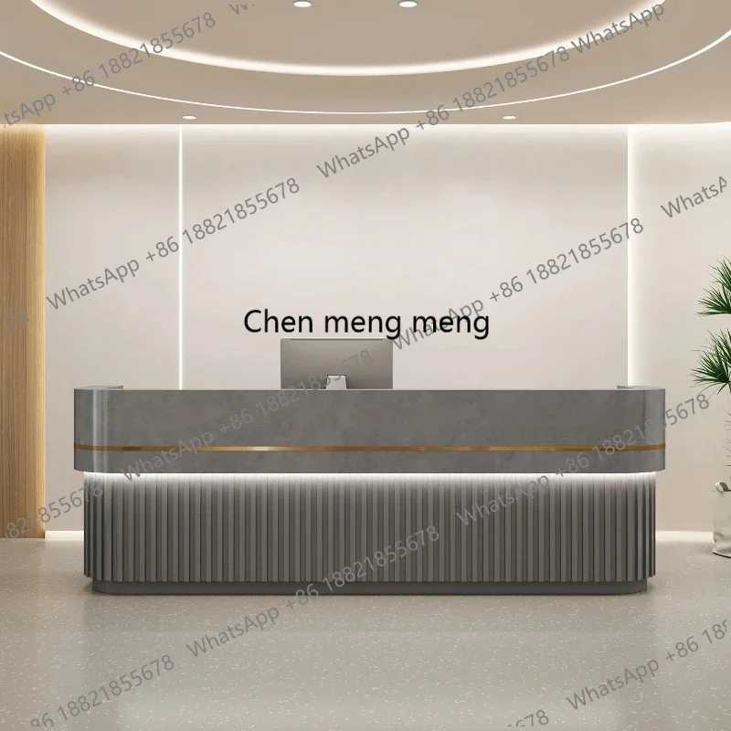 

Новинка: Современные роскошные белые стойки ресепшн для кассира, длинные дизайнерские стойки ресепшн, минималистичные органайзеры, модные стойки-витрины