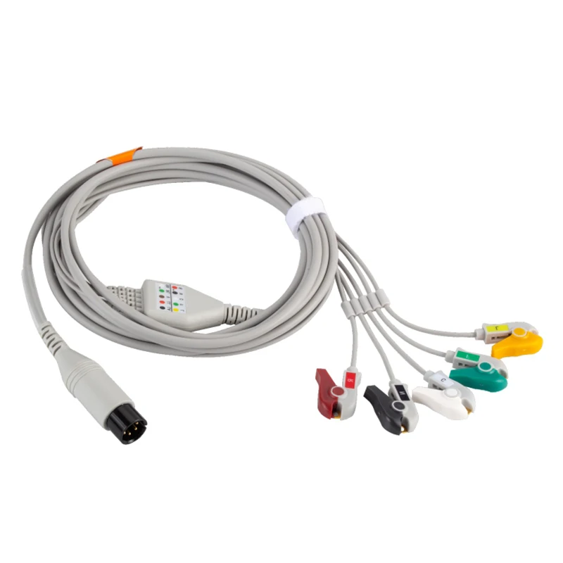 

Compatible 5 Lead ECG Cable with 6 Pin Clip type Monitor Accessories