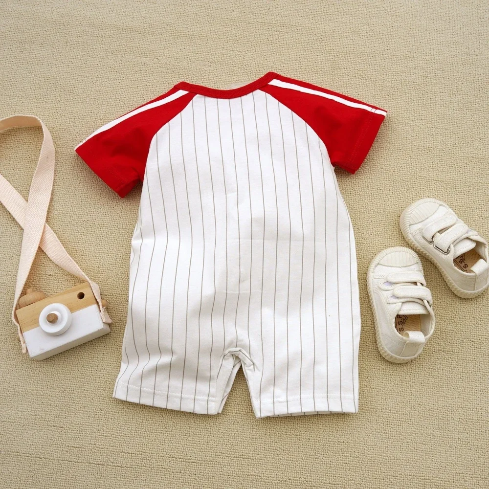 2024 Summer Comfortable baby jumpsuits clothes 0 to 12 months boys bodysuit Onesie overalls sports short sleeve cotton rompers