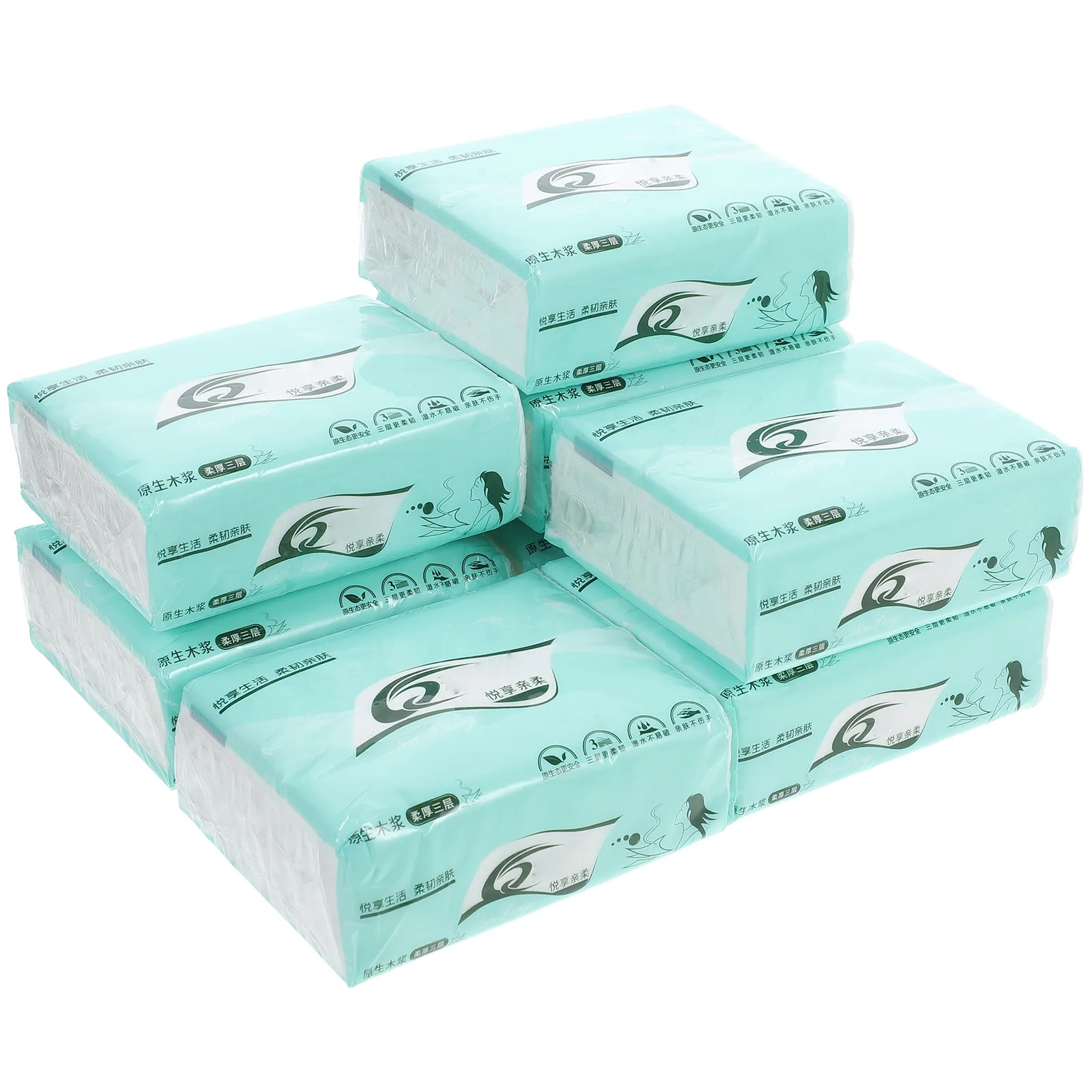 

8 шт. Толстые салфетки для лица из древесной массы, мягкие бумажные полотенца Cloud, для снятия макияжа и очищения кожи от жира