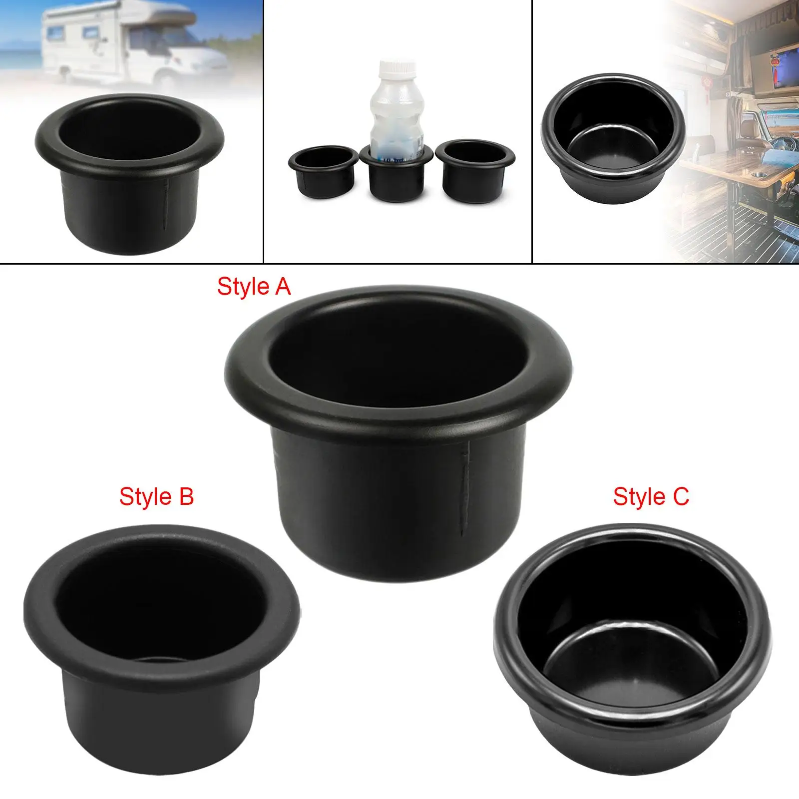 Cup Holder Heat Resistant Durable Hold Cups Couch Cup Holder Tray Recessed Drop in Cup for Poker Table Boat Couch Sofa RV - zdjęcie 1